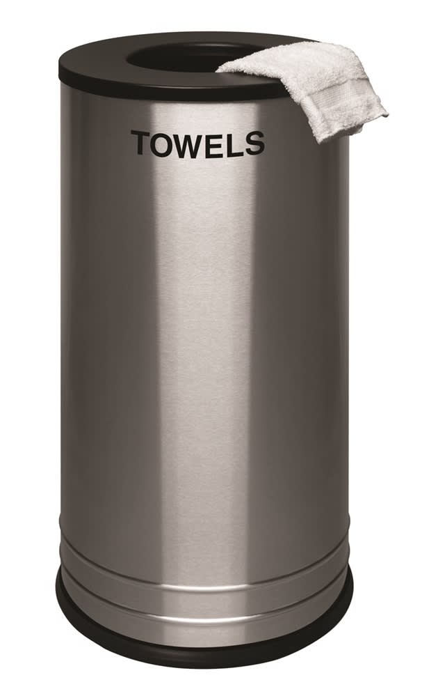 GuestSupply US | Ex-Cell Kaiser 18 Gallon Towel Receptacle, Satin